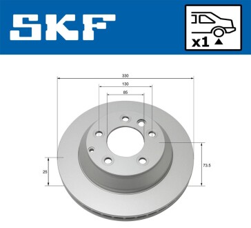 Гальмівний диск SKF VKBD 90136 V1