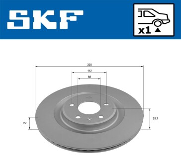 Гальмівний диск SKF VKBD 90243 V1