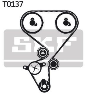 Комплект (ремінь+ролик+помпа) SKF VKMC 03130 (фото 1)