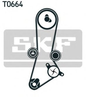Роликовий модуль натягувача ременя (ролик, ремінь, помпа) SKF VKMC 95660-1