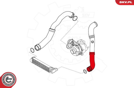 Патрубок інтеркулера BMW 3 E46 01-05 SKV GERMANY 24SKV214