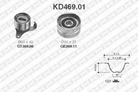 Комплект ремня ГРМ SNR NTN KD469.01