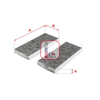 Фiльтр салону вугiльний 2шт SOFIMA S4287CA