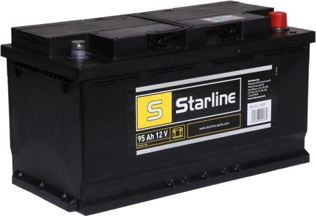 Акумулятор, R+ 95Ah, En800 (353 x 175 x 190) правий +,B13 виробництво ЧЕХІЯ STARLINE BASL100P (фото 1)
