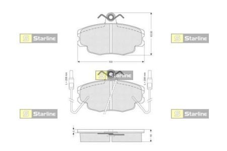 Гальмівні колодки дискові STARLINE BD S023
