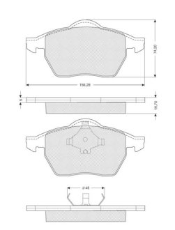 Гальмівні колодки дискові STARLINE BD S087