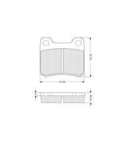 Гальмівні колодки дискові STARLINE BD S169