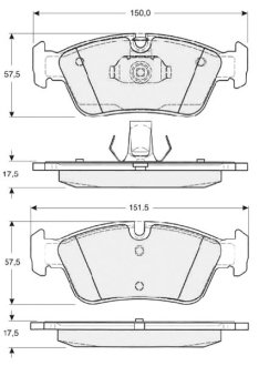 Гальмівні колодки дискові STARLINE BD S314 (фото 1)