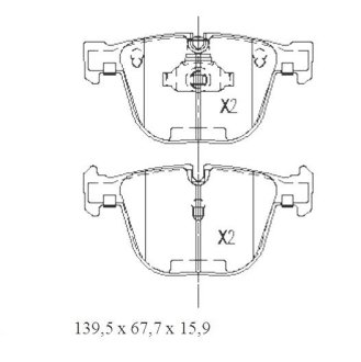 Гальмівні колодки дискові STARLINE BD S439 (фото 1)
