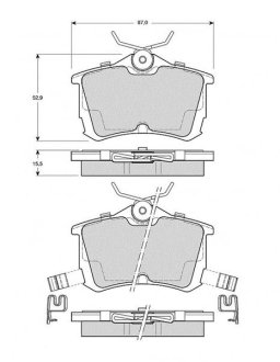 Гальмівні колодки дискові STARLINE BD S443