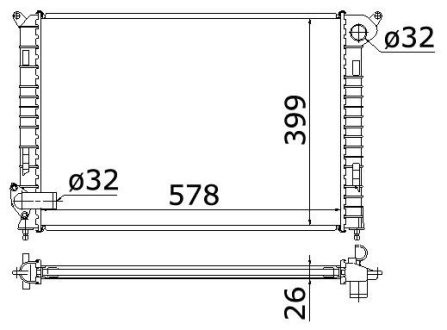 Радіатор охолодження STARLINE BW2310