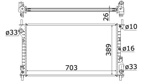 Радіатор охолодження STARLINE FDA2411