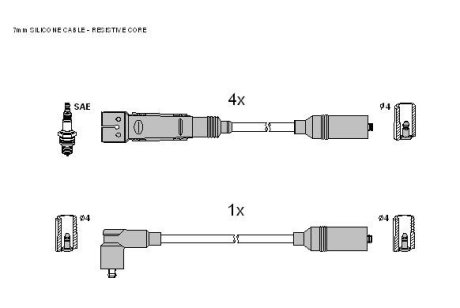Комплект кабелiв запалювання STARLINE ZK 0312
