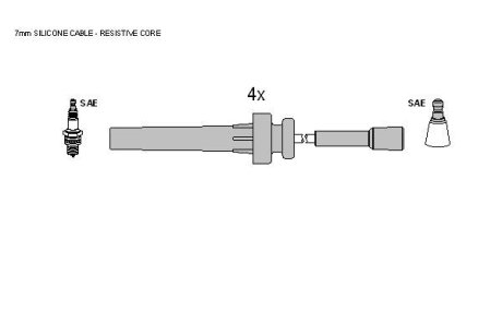 Комплект кабелiв запалювання STARLINE ZK 1032 (фото 1)