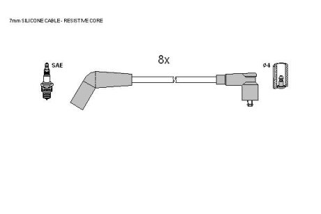 Комплект кабелiв запалювання STARLINE ZK 1222