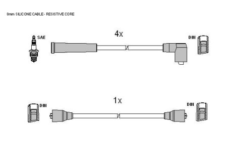 Комплект кабелiв запалювання STARLINE ZK 1316