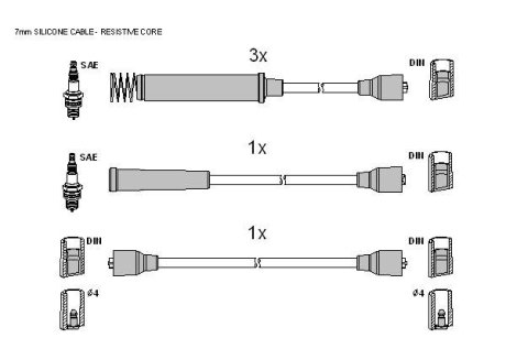 Комплект кабелiв запалювання STARLINE ZK 1572