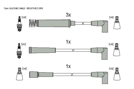 Комплект кабелiв запалювання STARLINE ZK 2782