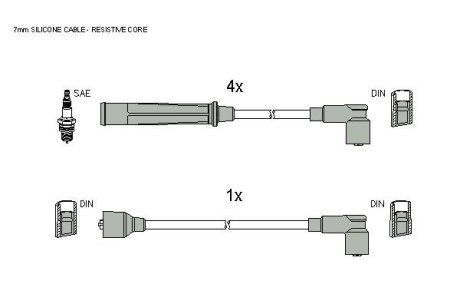 Комплект кабелiв запалювання STARLINE ZK 3194