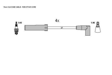 Комплект кабелiв запалювання STARLINE ZK 3854