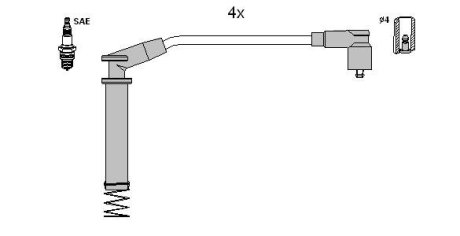 Комплект кабелiв запалювання STARLINE ZK 4562