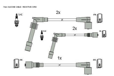 Комплект кабелiв запалювання STARLINE ZK 5492