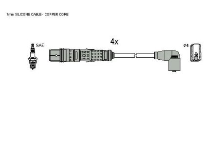 Комплект кабелiв запалювання STARLINE ZK 5691