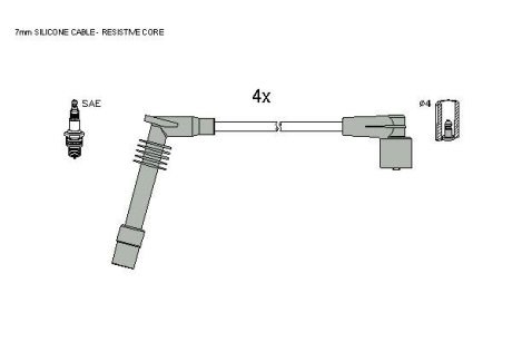 Комплект кабелiв запалювання STARLINE ZK 6202