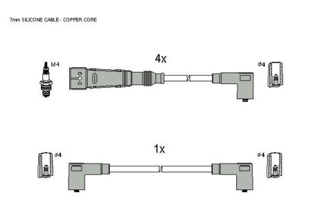Комплект кабелiв запалювання STARLINE ZK 6491