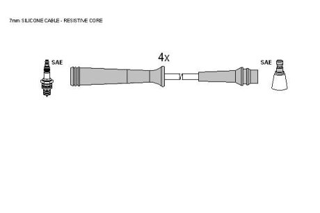 Комплект кабелiв запалювання STARLINE ZK 6994