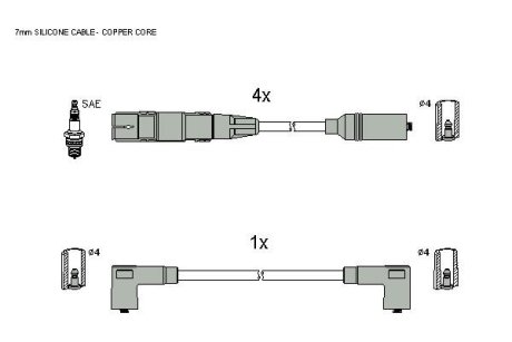 Комплект кабелiв запалювання STARLINE ZK 7911