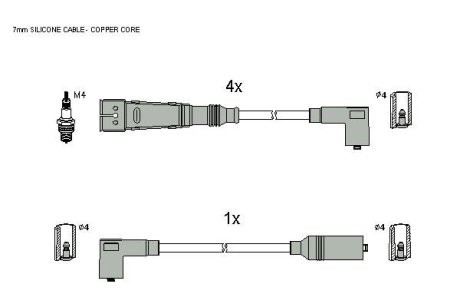 Комплект кабелiв запалювання STARLINE ZK 8111