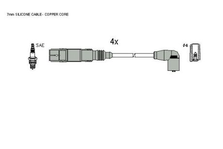 Комплект кабелiв запалювання STARLINE ZK 8461