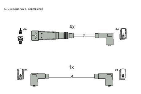 Комплект кабелiв запалювання STARLINE ZK 8561