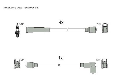 Комплект кабелiв запалювання STARLINE ZK 8994