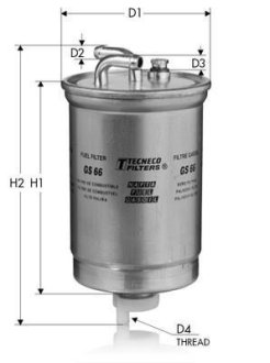 Фильтр топливный TECNECO GS66 (фото 1)