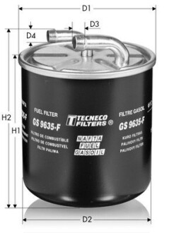 Фiльтр паливний DB W211 3/02-,Vito 2.0/2.2 CDI 9/03- ML270/ TECNECO GS9635F (фото 1)