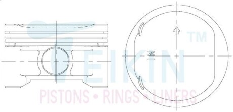 Поршни ремонт (+0.50мм) (к-кт на мотор) HONDA D17A2 FR-V, Stream TEIKIN 38169050