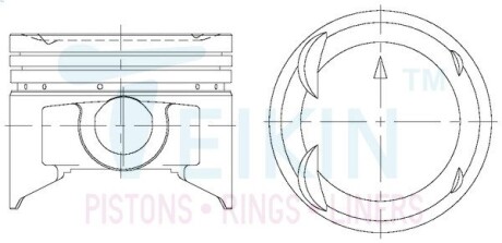Поршни ремонт (+1.00мм) (к-кт на мотор) Mitsubishi 4G63DK TEIKIN 43226100