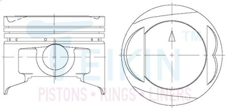 Поршни стандартные (к-кт на мотор) Mitsubishi 4G64 TEIKIN 43228STD