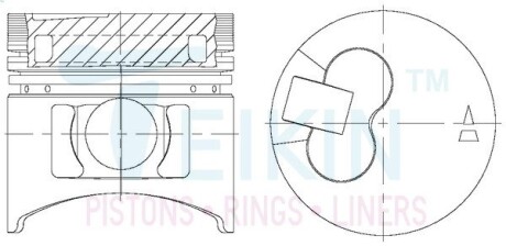 Поршни +0.50mm(к-кт на мотор) 4D56T/D4BH Mitsubishi Pajero,L200,L300/Hyundai H100,H1,Galloper TEIKIN 43242AG050