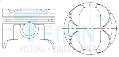 Поршни стандарт (STD) (к-кт на мотор) Suzuki G13BB 16V TEIKIN 45653STD