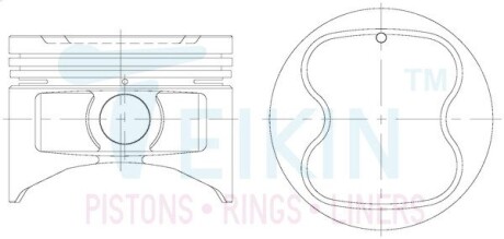 Поршни ремонт (+1.00мм) (к-кт на мотор) Toyota 4A-FE TEIKIN 46271100