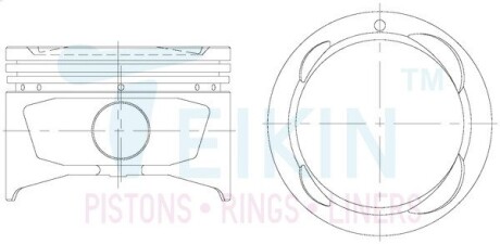 Поршни +0.50mm (к-кт на мотор) 7A-FE Toyota Carina E, Celica, Corolla TEIKIN 46277050