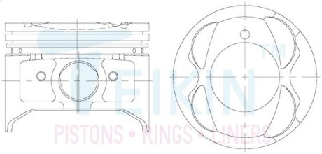 Поршни ремонт (+0.50мм) (к-кт на мотор) Toyota 3S-FE-IV TEIKIN 46667050