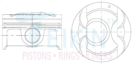 Поршни ремонт (+0.25мм) (к-кт на мотор) 1.6 GDI G4FJ TEIKIN 51155025