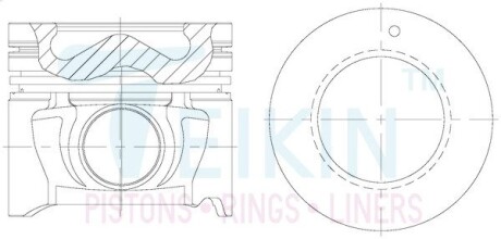 Поршни ремонт (+0.50мм) (к-кт на мотор) Hyundai D4EA Alfin TEIKIN 51604A4050