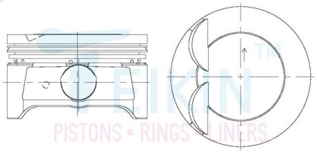Поршни ремонт (+0.50мм) (к-кт на мотор) Peugeot EW10A TEIKIN 67107050