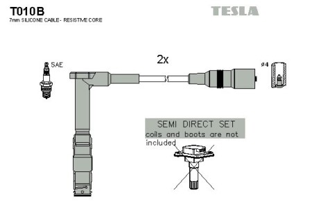 Провода высоковольтные, комплект Mercedes-benz Sprinter 2-t 2.3 (95-06) BLATNA TESLA T010B (фото 1)