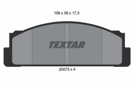 Колодки гальмівні дискові, комплект TEXTAR 2007304